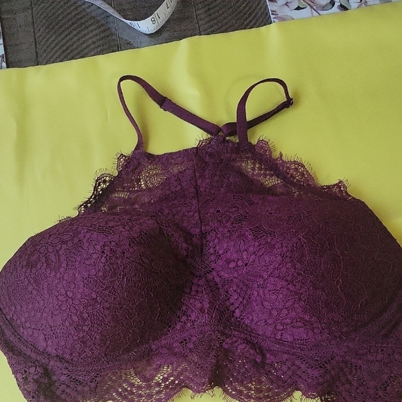 Victoria's Secret Other - PINK Lace Halter Bralette - Purple Size L(A-C)